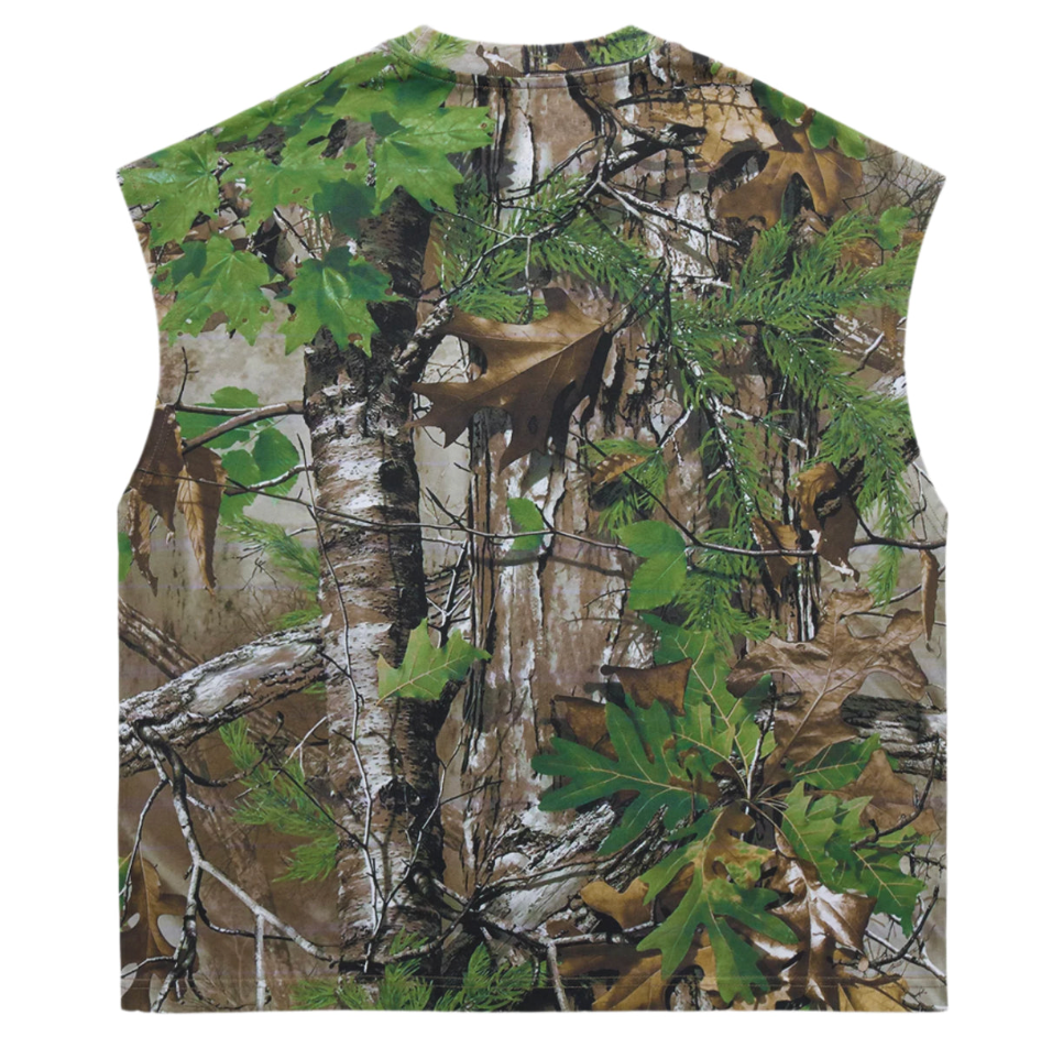 Homme + Femme Deer Country Cut Off Tee Real Tree