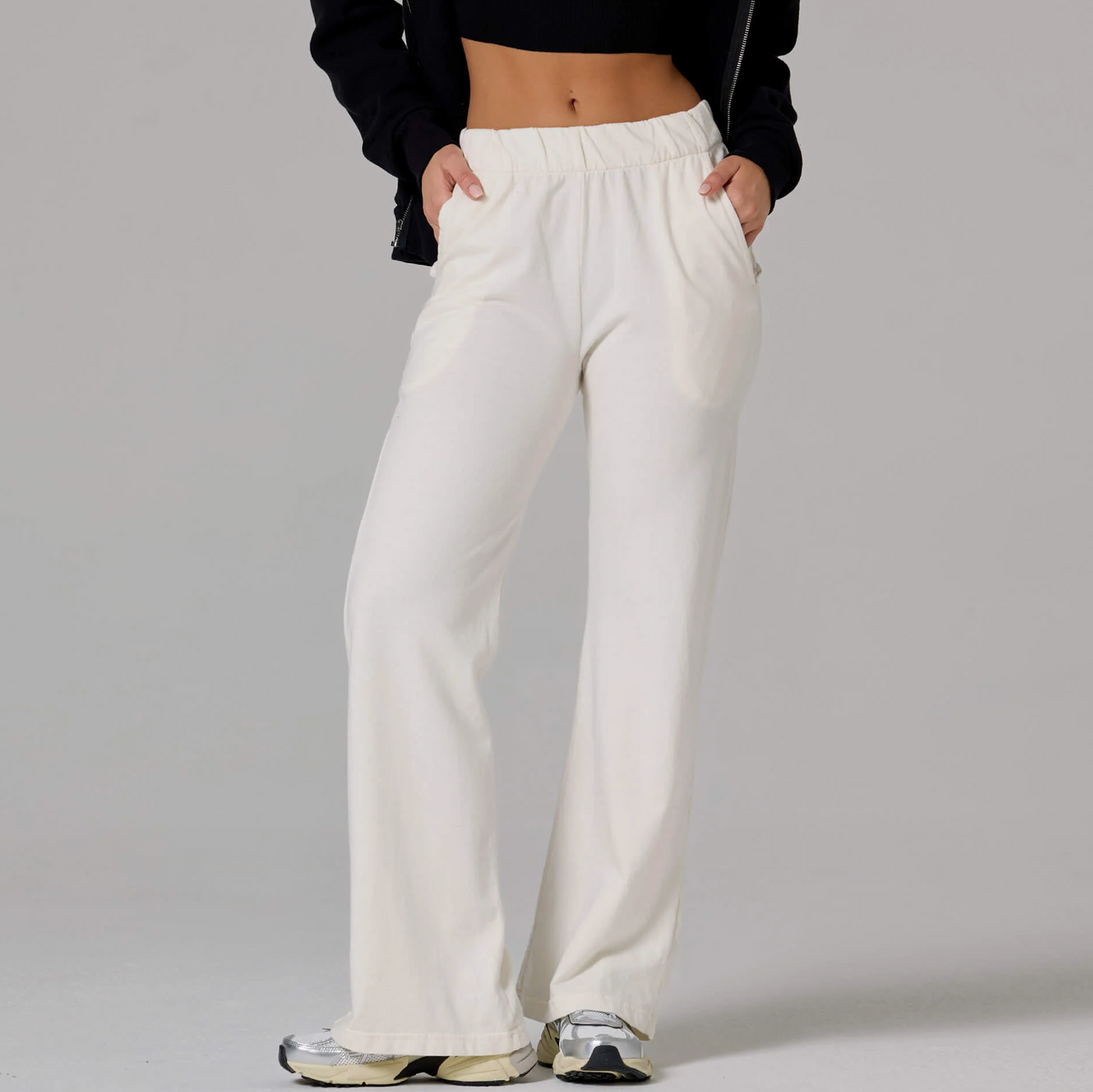 TALENTLESS - Women's Lightweight French Terry Lounge Pants (ECRU)