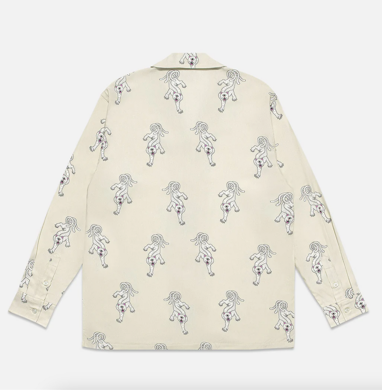 RIPNDIP X CLOTTEE LONG SLEEVE BUTTON UP (GREY)