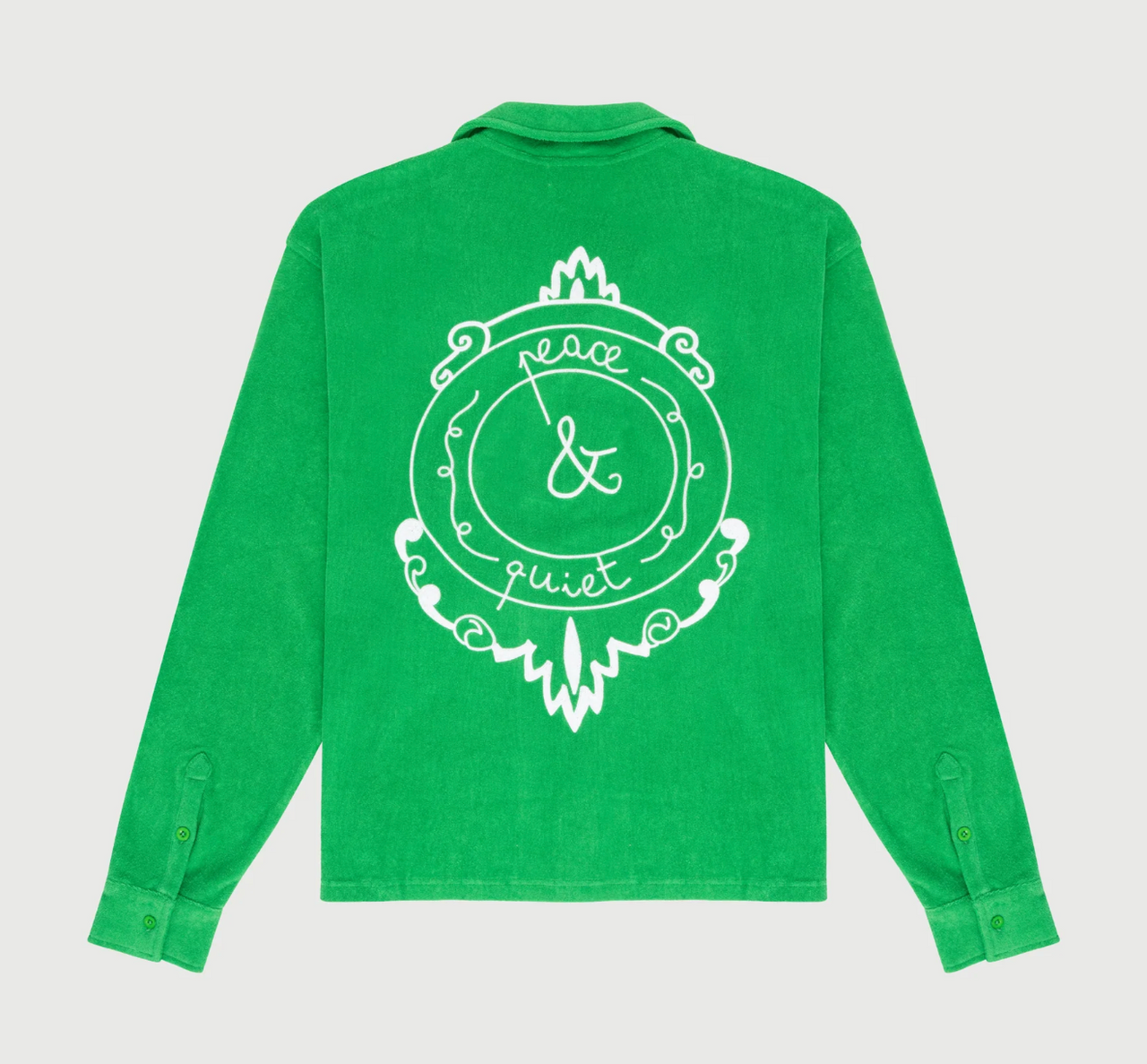 Museum of Peace & Quiet - PQ Seal Terry Cloth Button Up (Kelly)