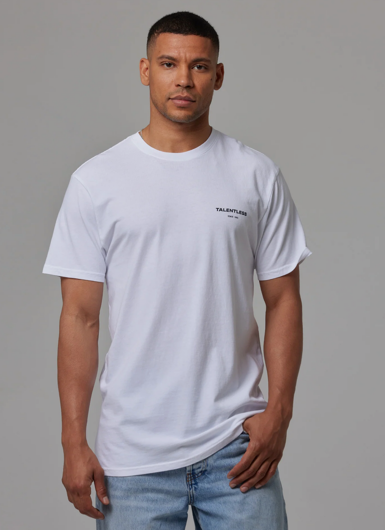 Talentless - Men's circle logo Tee Shirt (White)