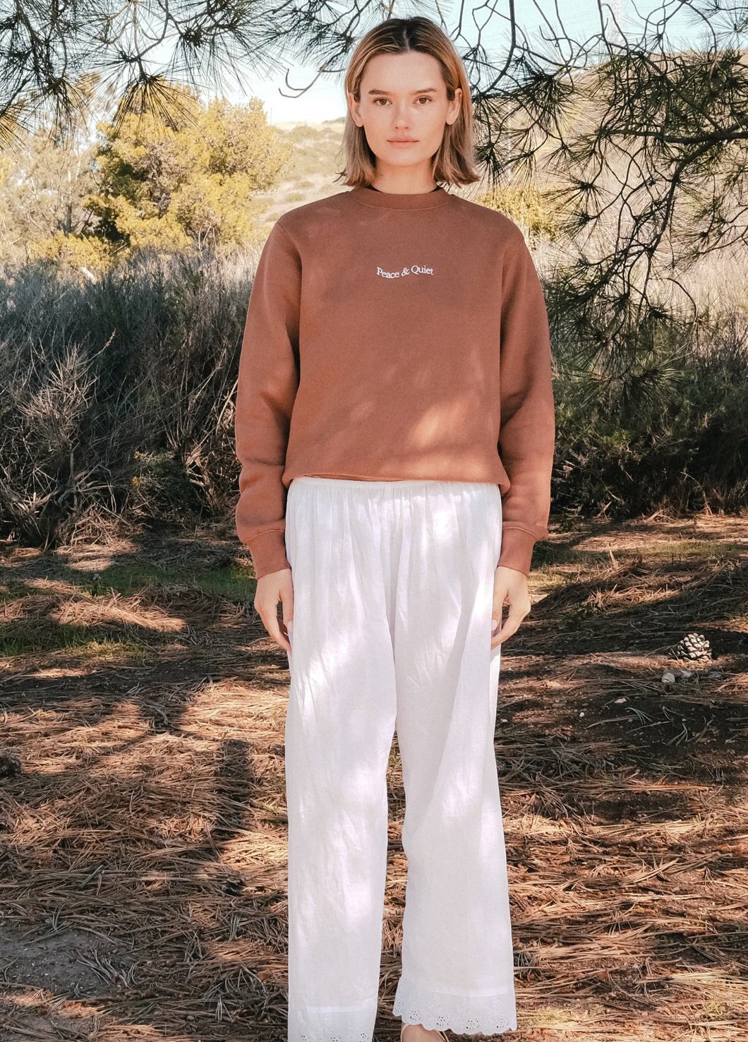 Museum of Peace & Quiet - Wordmark Crewneck Adobe