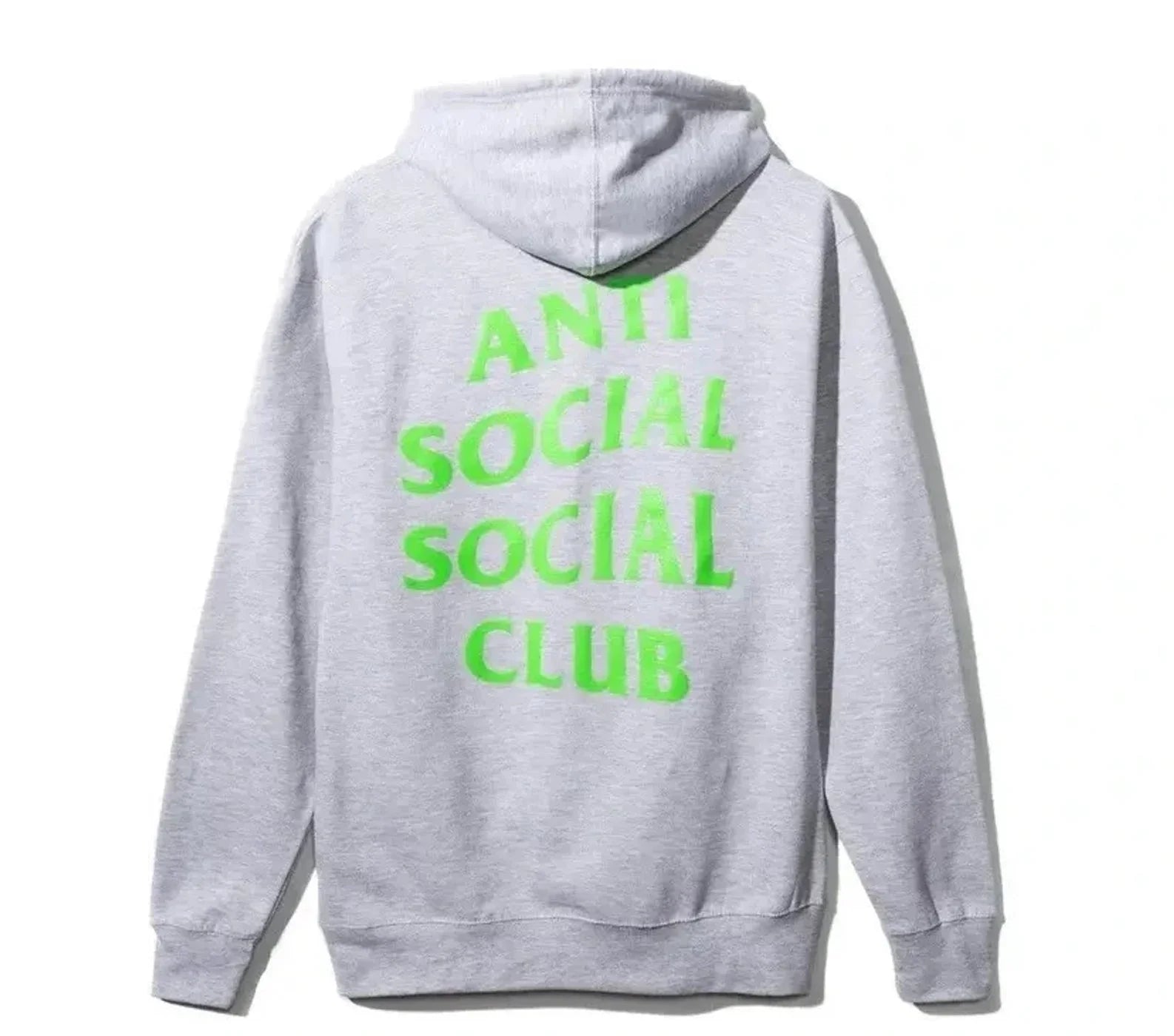 ASSC Anti Social Social Club Grey Zip Up Hoodie - Electric Green