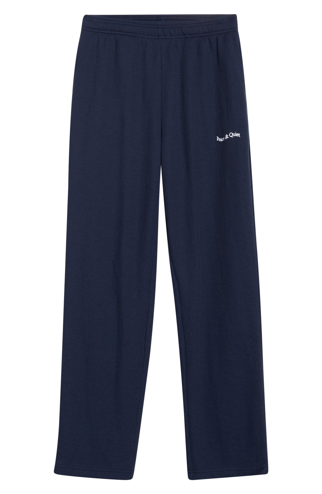 MOPQ Museum of Peace & Quiet - Wordmark Waffle Knit Pants Navy