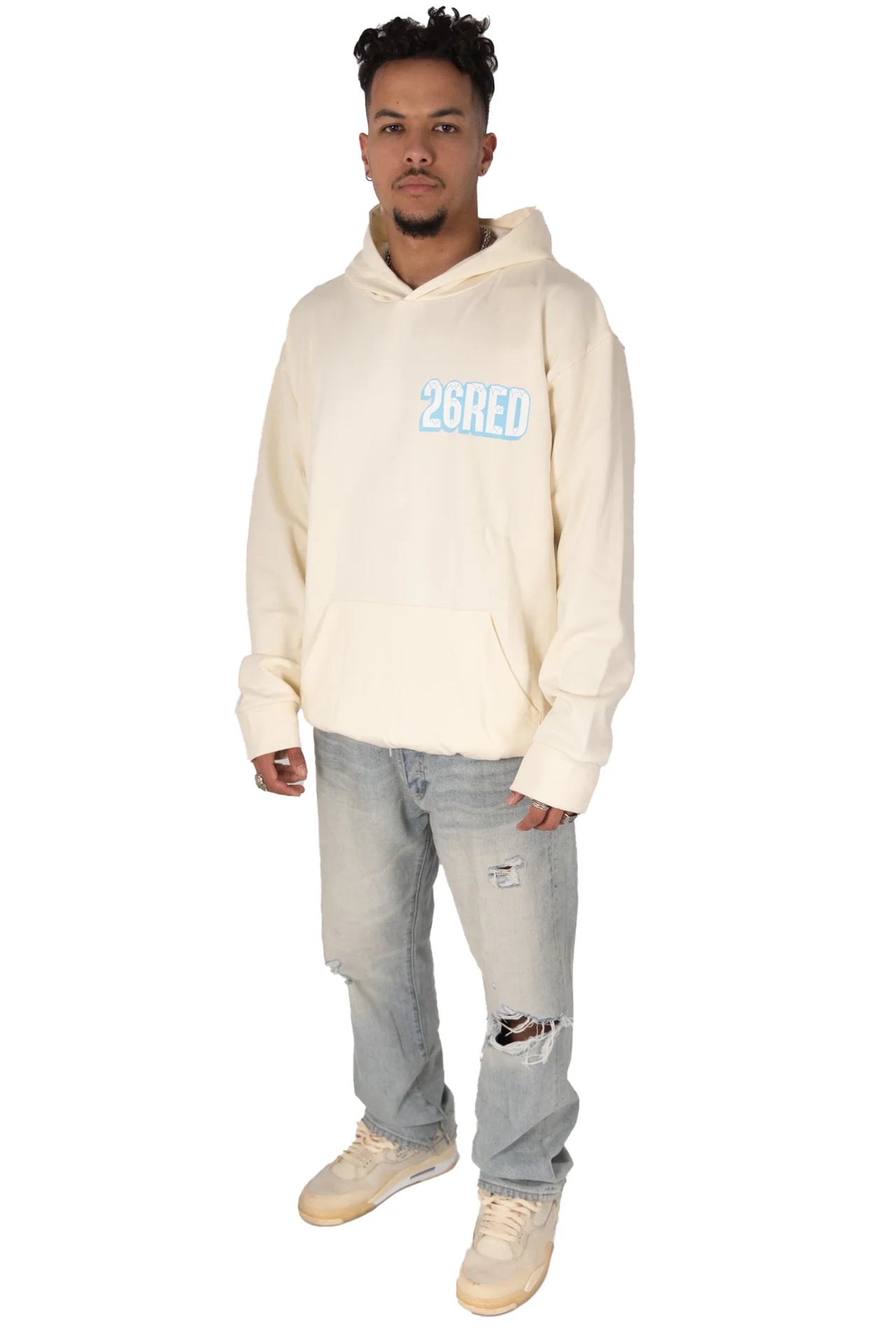 26 Red Ice Cat Hoodie (Natural)