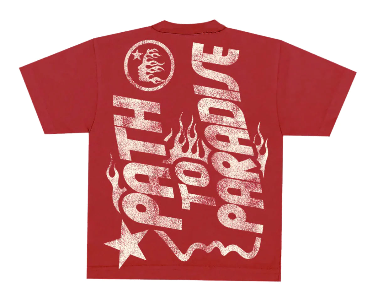 HELLSTAR JESUS EMBLEM TEE RED