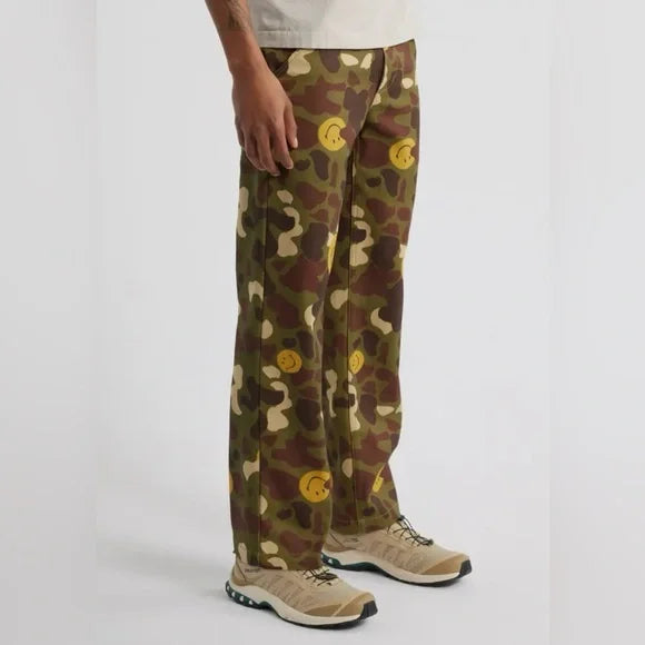 MARKET Studios x SMILEY® In Hiding Camo Cotton Twill Workwear Pants