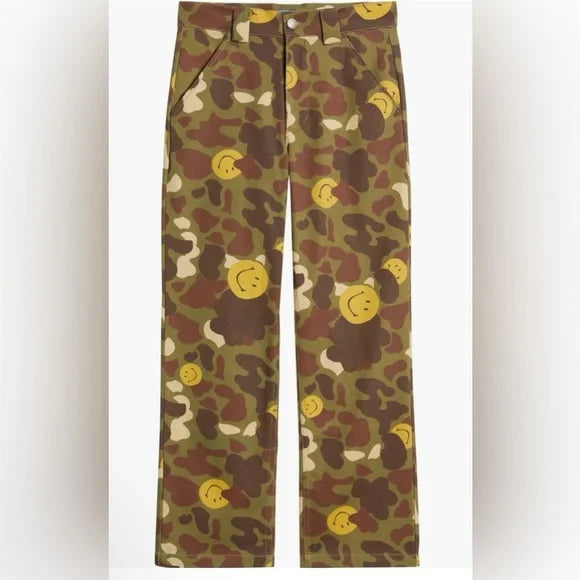 MARKET Studios x SMILEY® In Hiding Camo Cotton Twill Workwear Pants