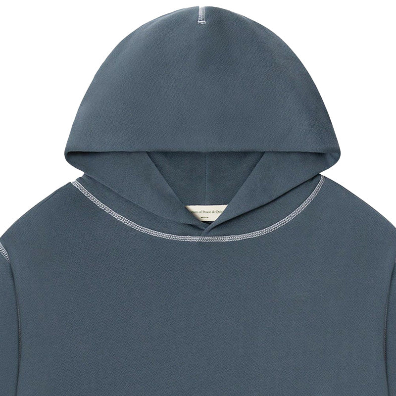 MOPQ Museum of Peace & Quiet - Wordmark Reverse Stitched Hoodie Slate