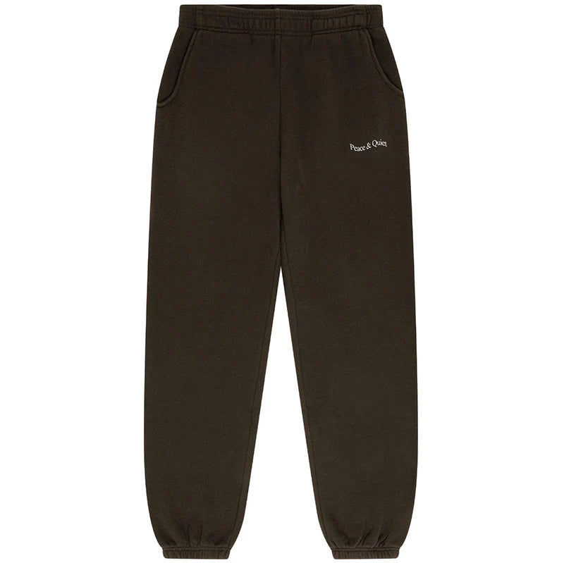 MOPQ Museum of Peace & Quiet - Wordmark Sweatpants (Brown)